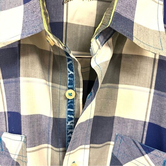 Arnold Zimbrey button down plaid shirt. Size L - Picture 3 of 10